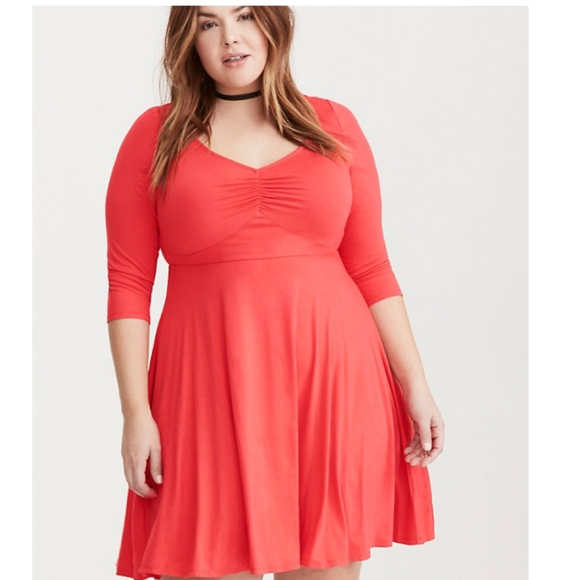 torrid Dresses & Skirts - Torrid JERSEY KNIT SWEETHEART SKATER DRESS size 6
